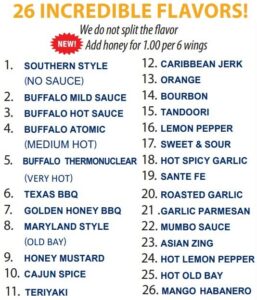 26 flavors