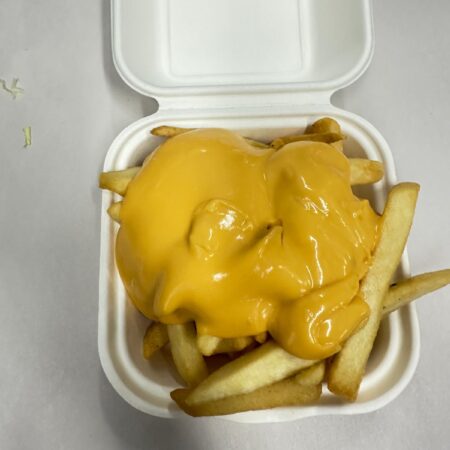 french fries with nacho cheese